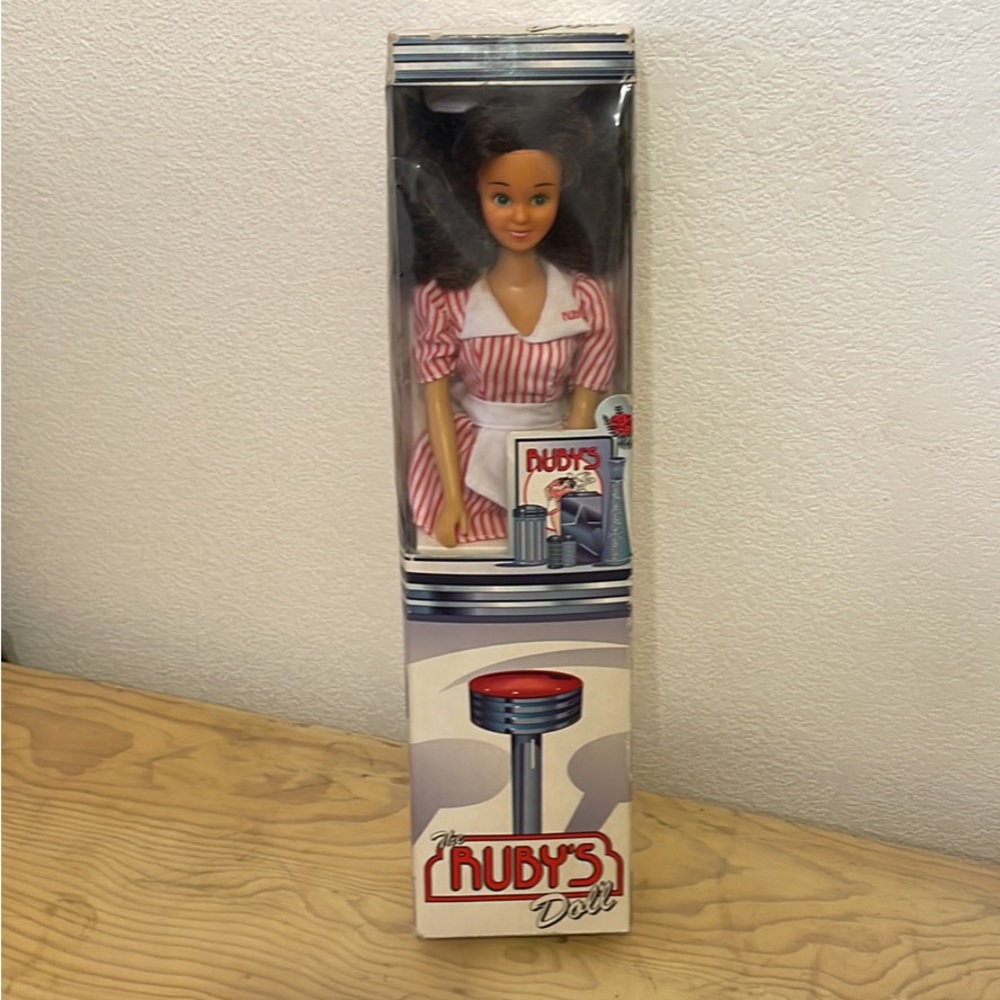 Vintage 1990s Ruby’s Diner Waitress Barbie Doll. NEW!! In Box!